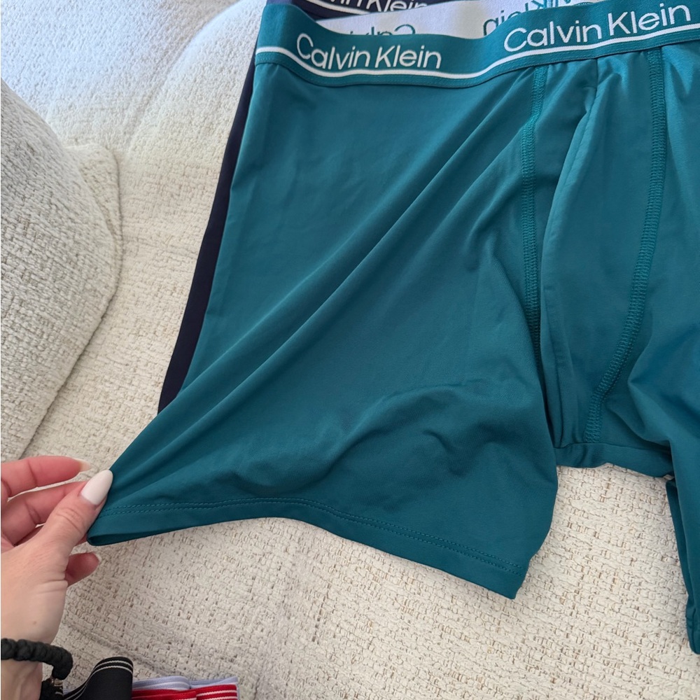 Calvin Klein Men's Boxer Briefs - Black, Teal, Navy, Red Waistband set of 10 - Picture 15 of 15